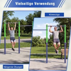 Klimmzugstange Reckstange Höhenverstellbar 80-172 cm aus Verzinktem Stahl bis 330 kg