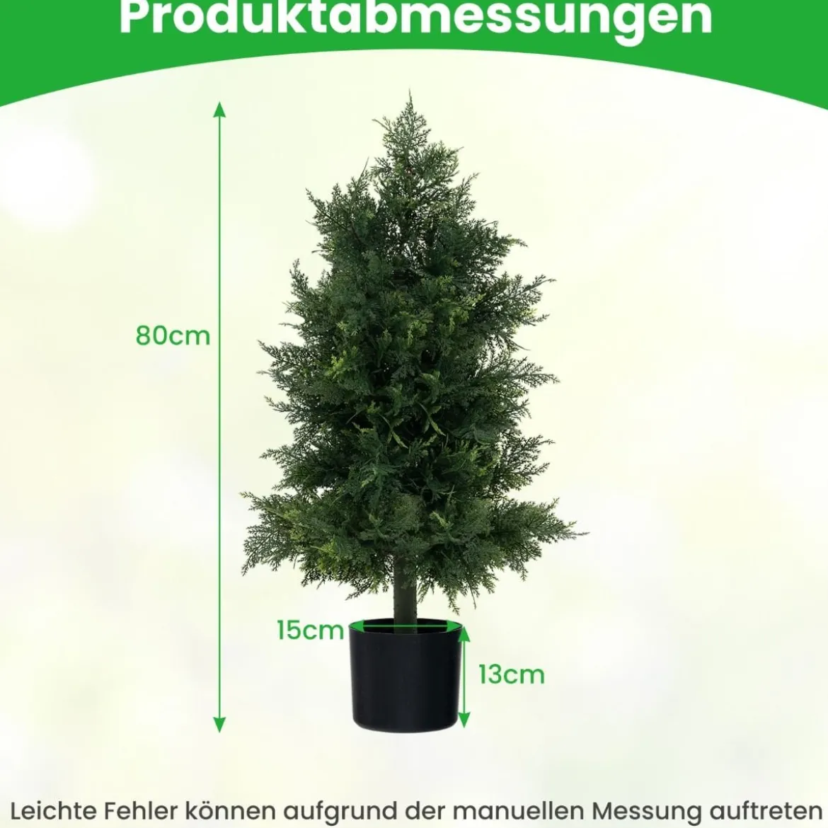 Künstlicher Formschnittbaum aus Zeder mit Topf & Sonnenbeständigen Blätter Kiefernbaum