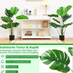Künstlicher Monstera Deliciosa Baum für drinnen und draußen 121 cm Grün
