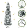 Künstlicher Schneebedeckter Weihnachtsbaum mit 461 Zweigenals 225 cm