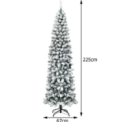 Künstlicher Schneebedeckter Weihnachtsbaum mit 461 Zweigenals 225 cm