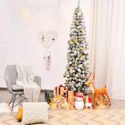 Künstlicher Schneebedeckter Weihnachtsbaum mit 461 Zweigenals 225 cm