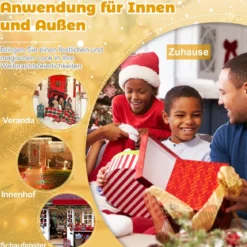 Künstlicher Weihnachtsbaum mit Engelsfigur Weihnachtsdeko mit warmweißen LED-Lichtern