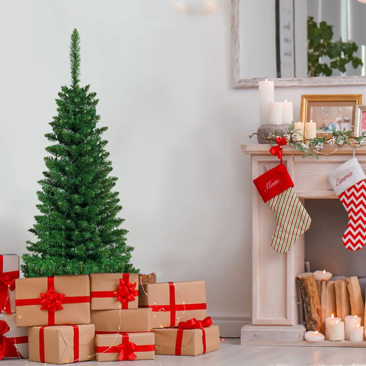Künstlicher Weihnachtsbaum mit 226 Zweigen und 150 Bunten LED-Lichtern 135 cm