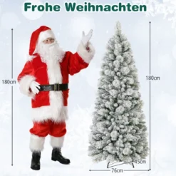 Künstlicher Weihnachtsbaum mit Beleuchtung Festbaum Kunstbaum für Zuhause Grün