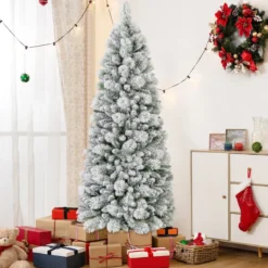 Künstlicher Weihnachtsbaum mit Beleuchtung Festbaum Kunstbaum für Zuhause Grün