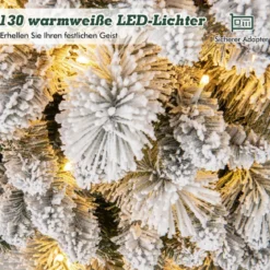 Künstlicher Weihnachtsbaum mit Beleuchtung Festbaum Kunstbaum für Zuhause Grün