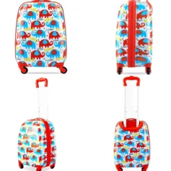Kofferset 2 tlg Elefant 16'' Kinderkoffer + 12'' Rucksack Farbig