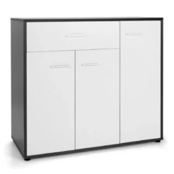 Kommode Küche Buffetschrank mit Schublade Küchenschrank mit verstellbarem Regal 88 x 40 x 80 cm