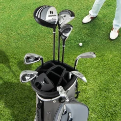 Komplettes Herren Golfschläger Set 9 Teilige Golfschlägersätze Rechtshändig mit Regenhaube