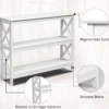 Konsolentisch Beistelltisch Industrie Design mit Ablage Flurtisch 100 x 33 x 80 cm Weiß