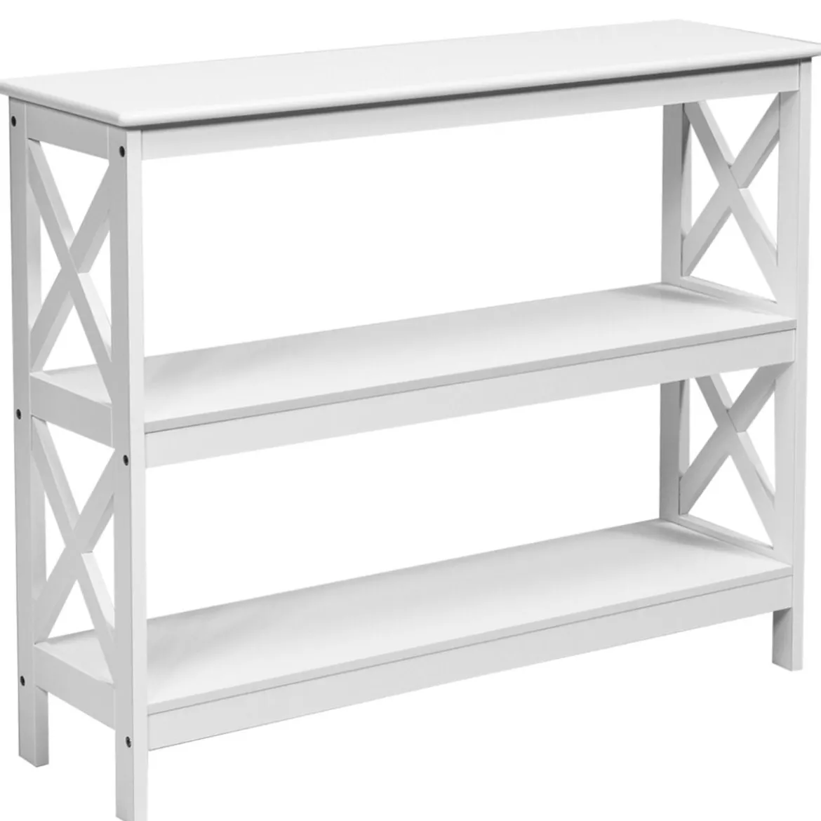 Konsolentisch Beistelltisch Industrie Design mit Ablage Flurtisch 100 x 33 x 80 cm Weiß