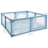 Krabbelgitter 150 x 190 cm Baby Laufstall mit 2 Türen Blau