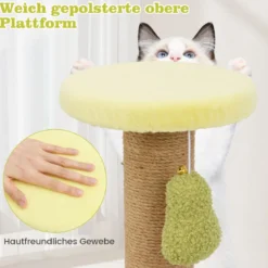 Kratzbaum Klein 50cm hoch Katzenbaum im Avocado-Optik Katzenkratzbaum Grün