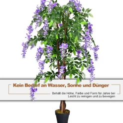 Kunstpflanze Verwendbare Künstliche Palme Kunstbaum 75 cm/150 cm/180 cm Lila/Rosa/Weiß