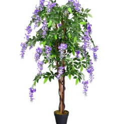 Kunstpflanze Verwendbare Künstliche Palme Kunstbaum 75 cm/150 cm/180 cm Lila/Rosa/Weiß