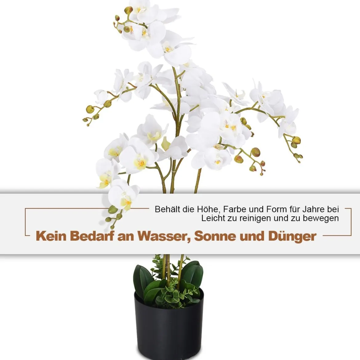 Kunstpflanze Verwendbare Künstliche Palme Kunstbaum 75 cm/150 cm/180 cm Lila/Rosa/Weiß