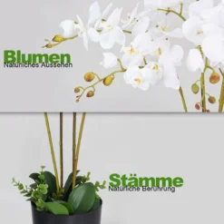 Kunstpflanze Verwendbare Künstliche Palme Kunstbaum 75 cm/150 cm/180 cm Lila/Rosa/Weiß