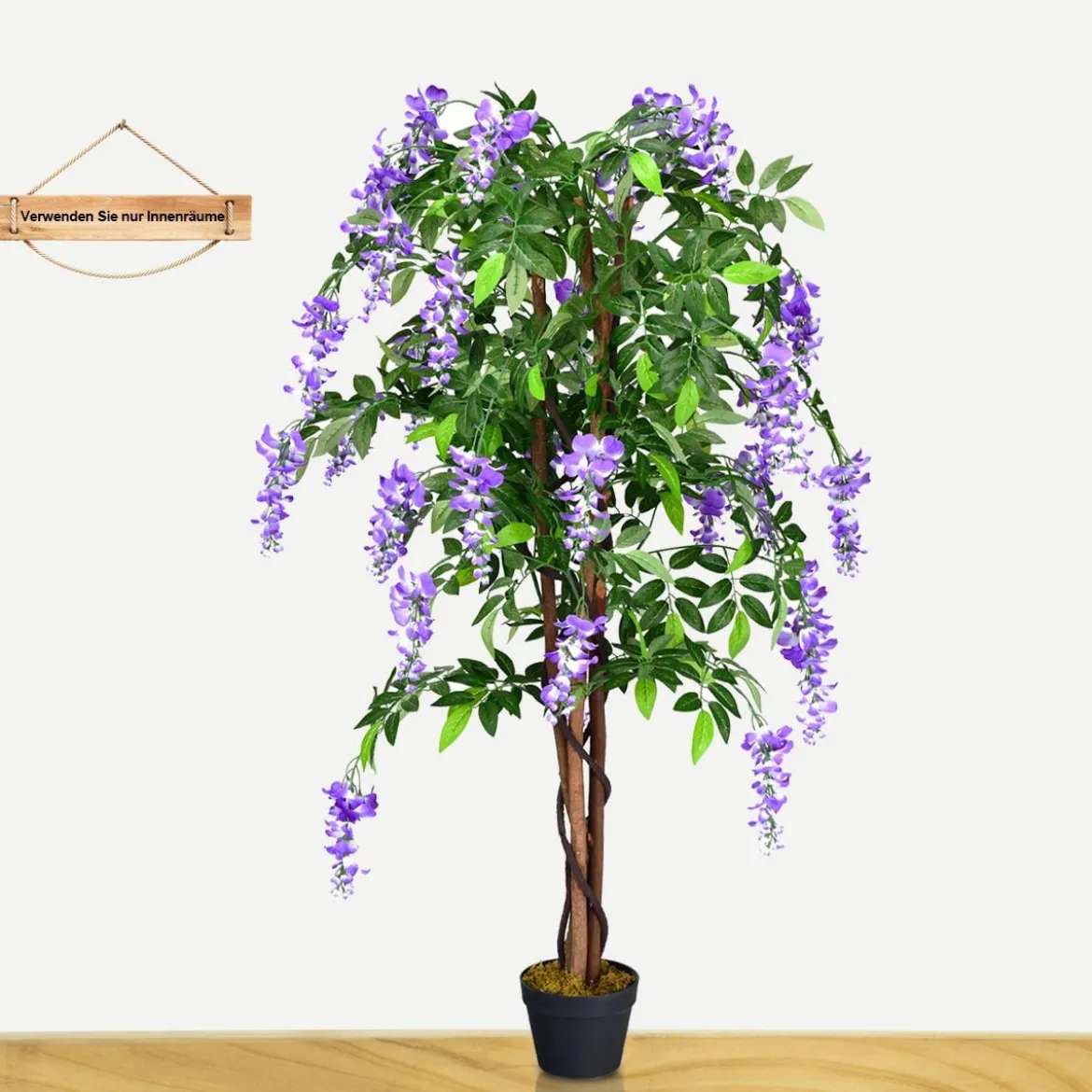Kunstpflanze Verwendbare Künstliche Palme Kunstbaum 75 cm/150 cm/180 cm Lila/Rosa/Weiß
