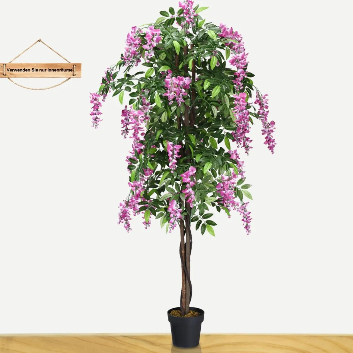 Kunstpflanze Verwendbare Künstliche Palme Kunstbaum 75 cm/150 cm/180 cm Lila/Rosa/Weiß