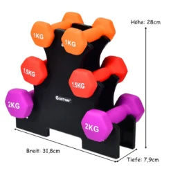 Kurzhantel Set 1kg 1,5kg 2kg Fitness Hanteln mit Hantelständer