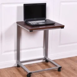 Laptoptisch Beistelltisch mit 4 Räder 50 x 40 x 65 cm
