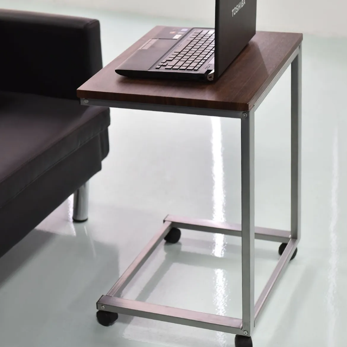 Laptoptisch Beistelltisch mit 4 Räder 50 x 40 x 65 cm
