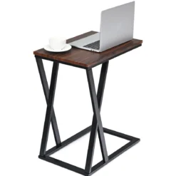 Laptoptisch Kleiner Beistelltisch Kaffeetisch Braun 50 x 34,5 x 60 cm