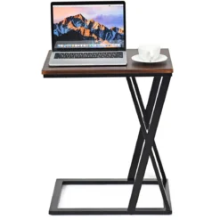 Laptoptisch Kleiner Beistelltisch Kaffeetisch Braun 50 x 34,5 x 60 cm