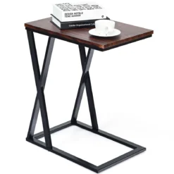 Laptoptisch Kleiner Beistelltisch Kaffeetisch Braun 50 x 34,5 x 60 cm