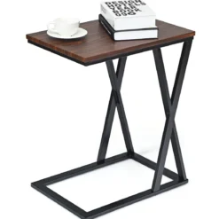 Laptoptisch Kleiner Beistelltisch Kaffeetisch Braun 50 x 34,5 x 60 cm