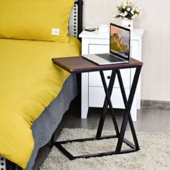 Laptoptisch Kleiner Beistelltisch Kaffeetisch Braun 50 x 34,5 x 60 cm