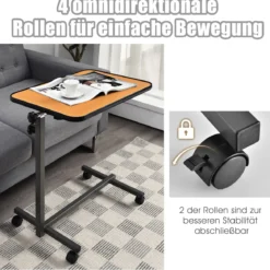 Laptoptisch Laptopständer Notebooktisch Ablagetisch Pflegetisch Beistelltisch