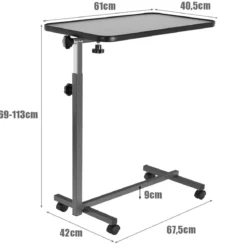 Laptoptisch Laptopständer Notebooktisch Ablagetisch Pflegetisch Beistelltisch Grau