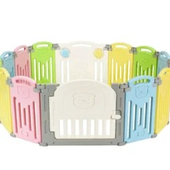 Laufgitter Faltbar Baby Krabbelgitter Absperrgitter Schutzgitter Bunt