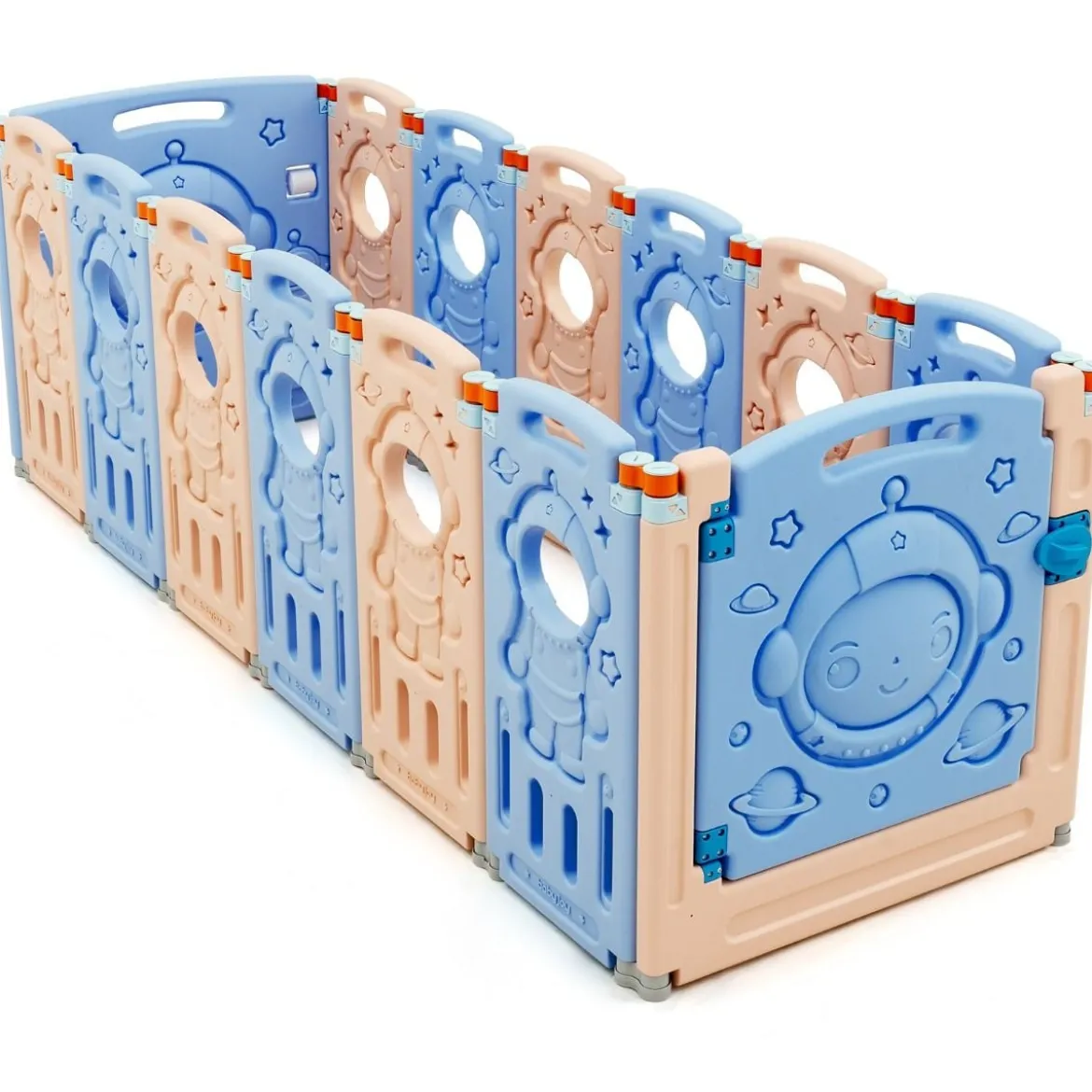 Laufgitter mit Tür und Spielzeugboard Baby Laufstall faltbar 30 x 61 cm