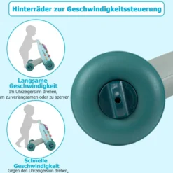 Lauflernhilfe Laufwagen mit abnehmbarem ovalem Spieler & Formen-Sortierer Lauflernwagen Blau