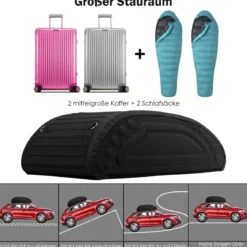 400L Auto Dachbox Dachkoffer mit Transportbändern Dachtasche Gepäckbox Dachgepäckträger Tasche