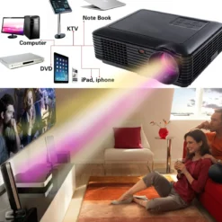 LED Beamer Projektor 3D Heimkino Multimedia HDMI VGA TV USB Video 2600 Lumen