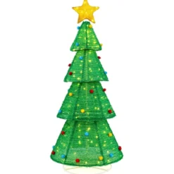LED Weihnachtsbaum künstlich 190cm beleuchteter Tannenbaum mit 200 LED-Lichern