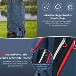 Leichte Golfschlägertasche mit 14-fach-Unterteilung in Voller Länge Marine