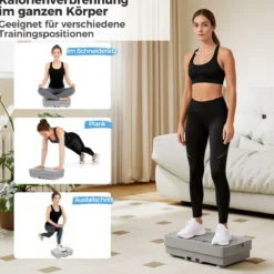 Leistungsstarke Vibrationsplatte Vibrationsplattform für Muskelaufbau Fettverbrennung & Ganzkörpertraining