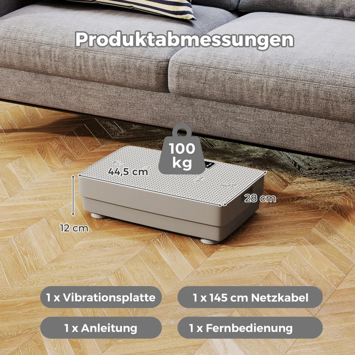 Leistungsstarke Vibrationsplatte Vibrationsplattform für Muskelaufbau Fettverbrennung & Ganzkörpertraining