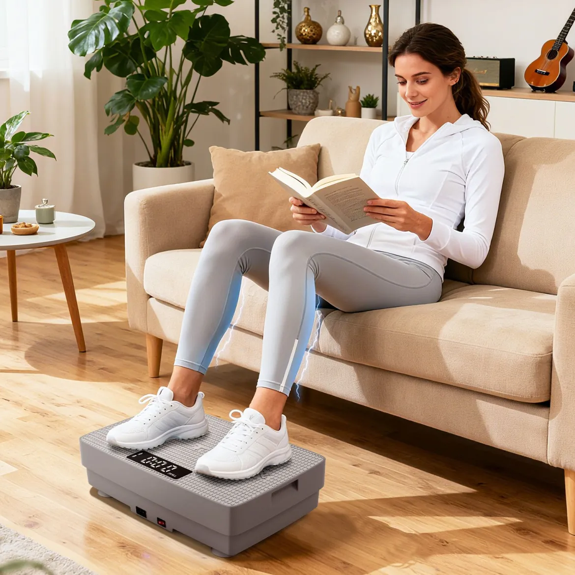 Leistungsstarke Vibrationsplatte Vibrationsplattform für Muskelaufbau Fettverbrennung & Ganzkörpertraining