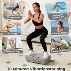 Leistungsstarke Vibrationsplatte Vibrationsplattform für Muskelaufbau Fettverbrennung & Ganzkörpertraining