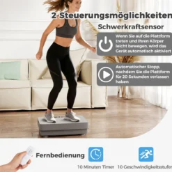 Leistungsstarke Vibrationsplatte Vibrationsplattform für Muskelaufbau Fettverbrennung & Ganzkörpertraining