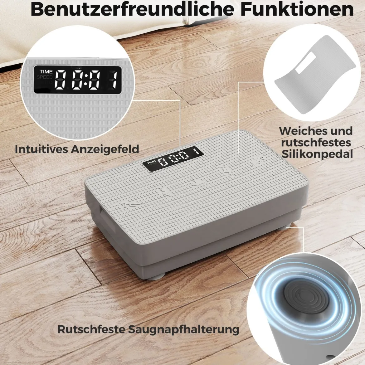 Leistungsstarke Vibrationsplatte Vibrationsplattform für Muskelaufbau Fettverbrennung & Ganzkörpertraining