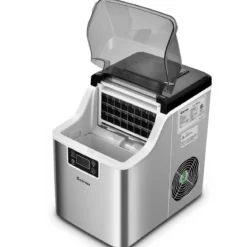 3,2 L Eiswürfelmaschine Eismaschine mit einem Oberen Einlassloch 25 x 36 x 38 cm Silber