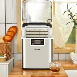 3,2 L Eiswürfelmaschine Eismaschine mit einem Oberen Einlassloch 25 x 36 x 38 cm Silber