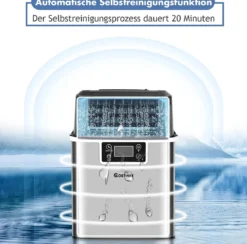 3,2 L Eiswürfelmaschine Eismaschine mit einem Oberen Einlassloch 25 x 36 x 38 cm Silber